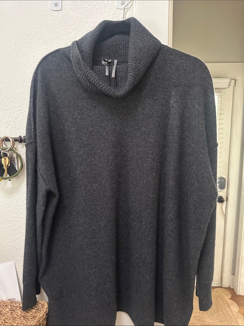 Anthropologie cashmere cowl neck tunic sweater. Size M.